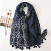 180 X 85cm  Women Cotton And Linen Scarf Retro Splicing Bohemian Printed Silk Shawl SL1904-122