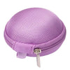 Grid Style Portable Carrying Bag Box for Headphone / Earphone(Purple)