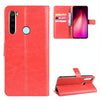 For Xiaomi Redmi Note 8T Retro Crazy Horse Texture Horizontal Flip Leather Case with Holder & Card Slots & Photo Frame(Red)