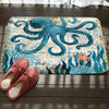 Marine Series Pattern Bathroom Toilet Non-slip Mat Flannel Absorbent Foot Pad, Size:46x76cm(Octopus)