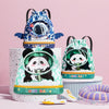 Childrens Cartoon Swimming Bag Wet and Dry Separate Waterproof Storage Bag Portable Beach Backpack, Style: Small Panda