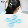 20pcs / Pack Girls Kids Rubber Bands Ponytail Holder Elastic Hair Bands(Sky Blue)