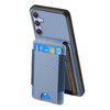 For Samsung Galaxy S25+ 5G Carbon Fiber Vertical Flip Wallet Stand Phone Case(Blue)