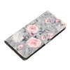 For Samsung Galaxy A36 5G 3D Pattern Leather Phone Case(Gray Base Flower)