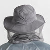 Summer Outdoor Sports Anti-mosquito Net Sun Hat Fisherman Hat, Size:L(Black)