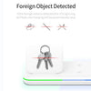 Z5A QI Vertical Magnetic Wireless Charger for Mobile Phones & Apple Watches & AirPods / Samsung Galaxy Buds / Huawei Free Buds, with Touch Ring Light (White)