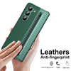 For Samsung Galaxy Z Fold5 Integrated PC + PU Phone Case with Pen / Pen Box(Green)