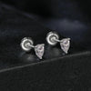 S925 Sterling Silver Platinum-plated Sparkling Water Drop Moissanite Stud Earrings(MSE049)