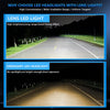 N3 1 Pair H4 Car Fisheye Bifocal LED Headlight(Black)