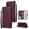 For Samsung Galaxy A56 5G 3-Card Slots Multifunctional Leather Phone Case(Wine Red)