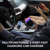 JOYROOM JR-CCD01 53W QC + PD Dual Port Digital Display Car Charger(Black)