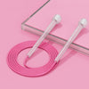3 PCS Fitness Sports Children Transparent Handle Skipping Rope(Transparent Pink)