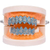 Halloween Vampire 8 Zircon Hip Hop Braces, Colour: Platinum Upper Teeth