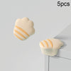 5 PCS Children Silicone Table Anti-Collision Protection Corners Guard(Claw Back Apricot)