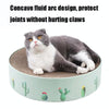 Round Green Cat Scratcher Bed, 36cm, Corrugated Cardboard