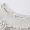 Spring and Autumn Girls Cotton Long-sleeved Ruffled Sweatshirt, Height:92cm(Champagne Yellow)