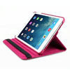 For iPad 9.7 (2018) & iPad 9.7 (2017) & Air 2 & Air 360 Degree Rotation Litchi Texture Leather Case with 2 Gears Holder(Magenta)