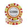 100 PCS Texas Hold'em Clay Chips Professional Casino Coin(Par Value and Color Random Delivery)