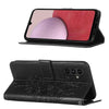 For Samsung Galaxy A24 4G Embossed Butterfly Leather Phone Case(Black)