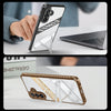 For Samsung Galaxy A36 / A56 5G Plating Holder PC Hybrid TPU Phone Case(Desert Gold)