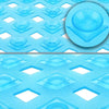 Non-slip Bath Mat Diamond Cut Bathtub Mats With Drain Holes And Suction Cup 53 x 53cm(Transparent)