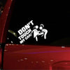 10pcs Car Sticker Do Not Touch My Car Personalised Reflective Warning Sticker(White)