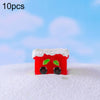 10pcs Christmas Cute Micro Landscape DIY Decorations Snowy Desktop Ornament, Style: No.20 Train Car