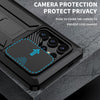 For Samsung Galaxy S25 Ultra 5G R-JUST Sliding Camera Life Waterproof Holder Phone Case(Black)