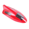 Solar Colorful Light Anti Collision Shark Fin Car Taillight LED Flash Warning Light Caution Light(Red)