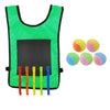 Children Dodgeball Vest For Parent-child Outdoor Games With 5 Balls, Specification: Large + 5 Tails (Green)