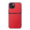 For iPhone 15 Plus Litchi Leather Magnetic Full Coverage Shockproof Phone Case(Red)