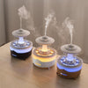 UFO Water Drop Aromatherapy Humidifier Desktop Remote Control Diffuser, Plug: UK Plug(Black)