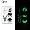 10 PCS Waterproof Color Luminous Tattoo Sticker Face Sticker(EX-031)