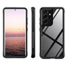 For Samsung Galaxy S21 Ultra 5G C1 2 in 1 Shockproof TPU + PC Protective Case with PET Screen Protector(Black)