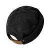 Maden TW2107199 Retro Light Core Velvet Men Leather Hat Brimsless Sailor Cap, Size: Free Code(Black)