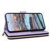 For Samsung Galaxy A34 Nine-card Slots Zipper Wallet Bag Leather Phone Case(Purple)
