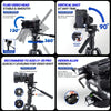 Fotopro MH-6A Pro Aluminum Alloy Heavy Duty Video Camera Tripod Action Fluid Drag Head with Sliding Plate (Black)