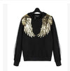 Red A Pair Sequin Feather Wing Shape Clothing Patch Sticker DIY Clothing Accessories, Size:Small 20.5 x 10cm