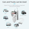 C68 LED Digital Display QC3.0 Fast Car Charger 3 in 1 with Spring Cable (Silver)