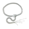 Women Double Loop Shape Diamond Belt Waist Chain, Length:120cm(Gold)