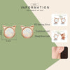 DIY Earrings Cat Sterling Silver Earrings Zircon Earrings(Rose Gold)