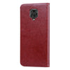For Xiaomi Redmi Note 9 Pro Rose Embossed Horizontal Flip PU Leather Case with Holder & Card Slots & Wallet(Brown)