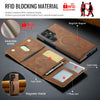 For Samsung Galaxy S23 Ultra 5G DG.MING MAGKING-K2 Series MagSafe RFID Card Bag Detachable Phone Case(Brown)
