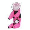 Dog Raincoat, Waterproof PU, Transparent, Rose Red, L