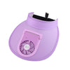 USB Rechargeable Fan Hat Summer Sunshade Large Brim Empty Top Sun Hat(Violet)