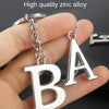 Double-Sided Three-Dimensional Plating Alphabet Keychain, Style: H