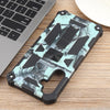 For Samsung Galaxy A16 5G / 4G Camouflage Armor Kickstand TPU Hybrid PC Magnetic Phone Case(Mint Green)
