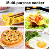 22cm Cast Iron Cooking Pot Wok Nonstick Frying Pan Restaurant Kitchen Skillet Camping Cooker