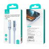 USAMS US-SJ652 PD 30W USB-C/Type-C to 8 Pin Aluminum Alloy Digital Display Fast Charging Elbow Data Cable, Length: 1.2m(Blue)