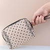Flocking Love Mesh Portable Cosmetic Bag, Style: Flat